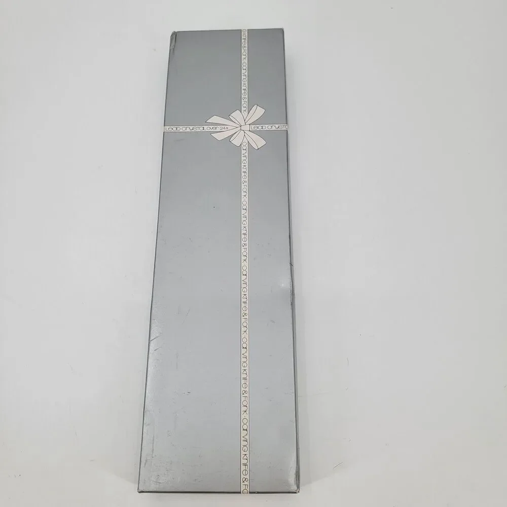 Vintage Toscany Collection 2720 Paris Crystal Handle Carving Set Japan Open Box